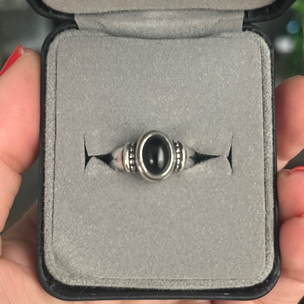 JAMES AVERY *Retired* Sterling Silver Black Onyx Oval Ring